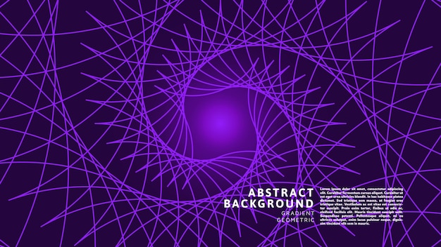 Geometrischer abstrakter hintergrund mit verlaufseffekt mit scheinform mit hellvioletter farbe
