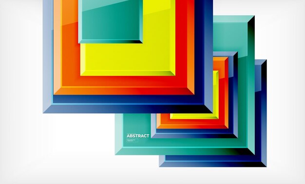 Geometrischer abstrakter Hintergrund moderne quadratische Gestaltung