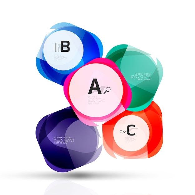 Geometrischer abstrakter Hintergrund Vektorvorlage Hintergrund für Druck-Workflow-Layout-Diagramm Nummer Optionen oder Web-Design-Banner