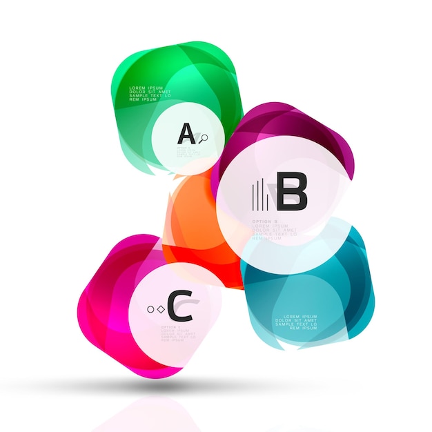 Geometrischer abstrakter Hintergrund Vektorvorlage Hintergrund für Druck-Workflow-Layout-Diagramm Nummer Optionen oder Web-Design-Banner