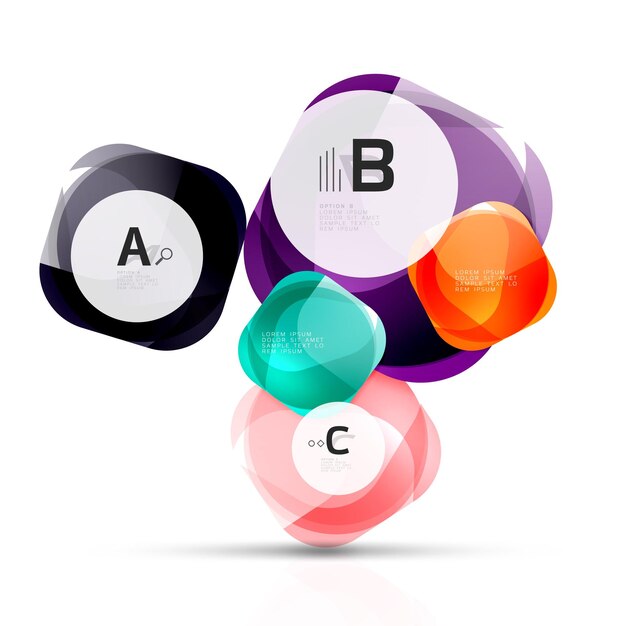 Geometrischer abstrakter Hintergrund Vektorvorlage Hintergrund für Druck-Workflow-Layout-Diagramm Nummer Optionen oder Web-Design-Banner