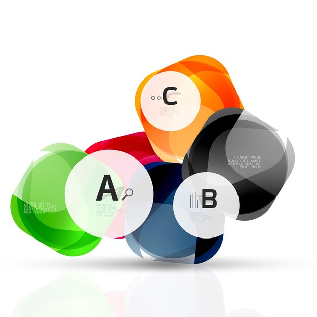 Geometrischer abstrakter Hintergrund. Vektorvorlagenhintergrund für Druck-Workflow-Layout-Diagramm-Nummernoptionen oder Webdesign-Banner