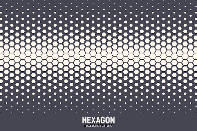 Geometrischer hexagonaler halbtontextur-abstrakter hintergrund