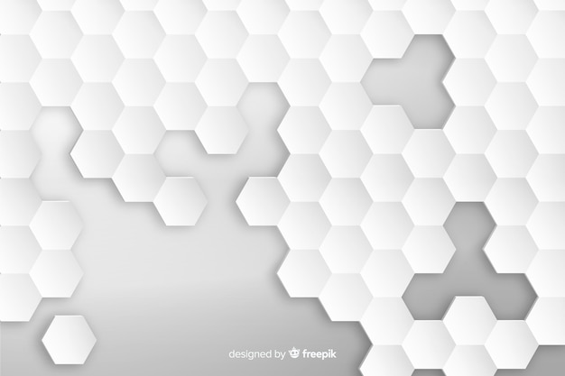 Geometrischer Hexagonhintergrund in der Papierart