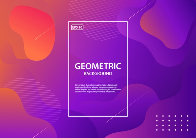 Geometrischer hintergrund. flüssigkeit formt zusammensetzung. illustration