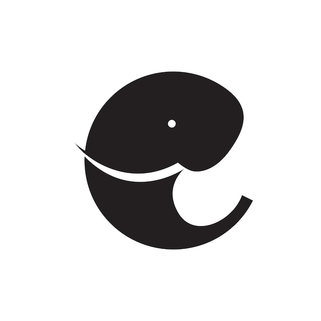 Geometrischer Kopf Elefant Logo Design Vektorgrafik Symbol Symbol Illustration kreative Idee