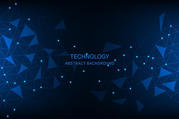 Geometrischer moderner futuristischer blauer Hintergrund der dunklen Technologie des Vektors