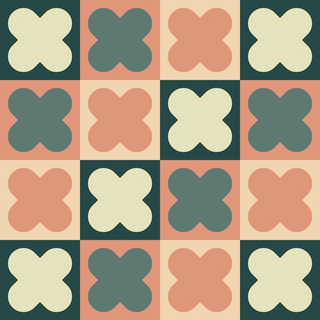 GEOMETRISCHER MUSTERHINTERGRUND MIT RETRO-FARBEN VEKTORGESTALTUNGSELEMENTE