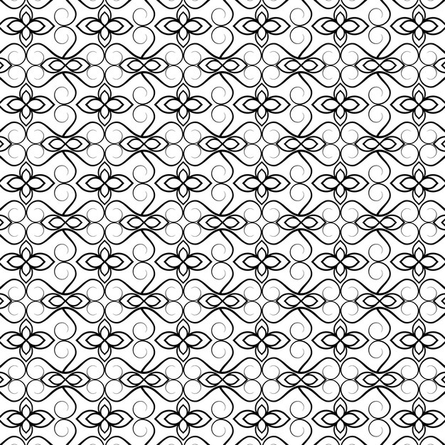 Geometrischer Ziermustervektor in Illustrationsgrafiken Vektorschwarzer und weißer Hintergrund
