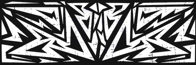 Geometrisches abstraktes Banner-Design in weißer und schwarzer Farbe