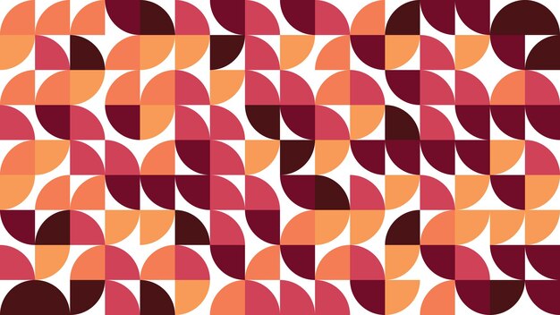 Geometrisches Bauhuas-Muster Vektor rosa Farbiger geometrischer Hintergrund Geometrisches Muster nahtlos