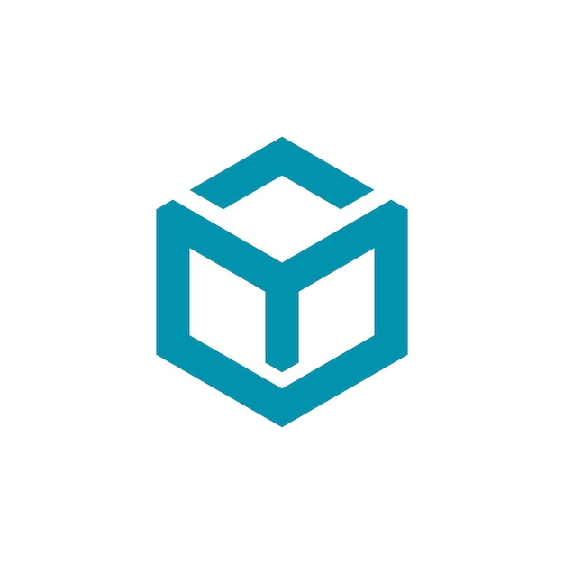 Geometrisches Box-Cube-Logo-Design