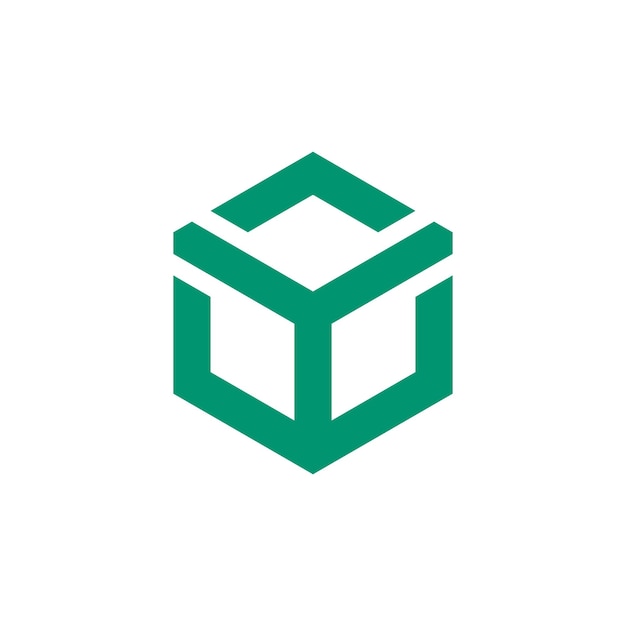 Geometrisches Box-Cube-Logo-Design
