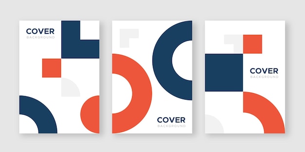 Vektor geometrisches corporate-cover-design-set