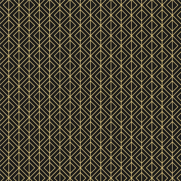 Geometrisches Gold- und Schwarzmuster