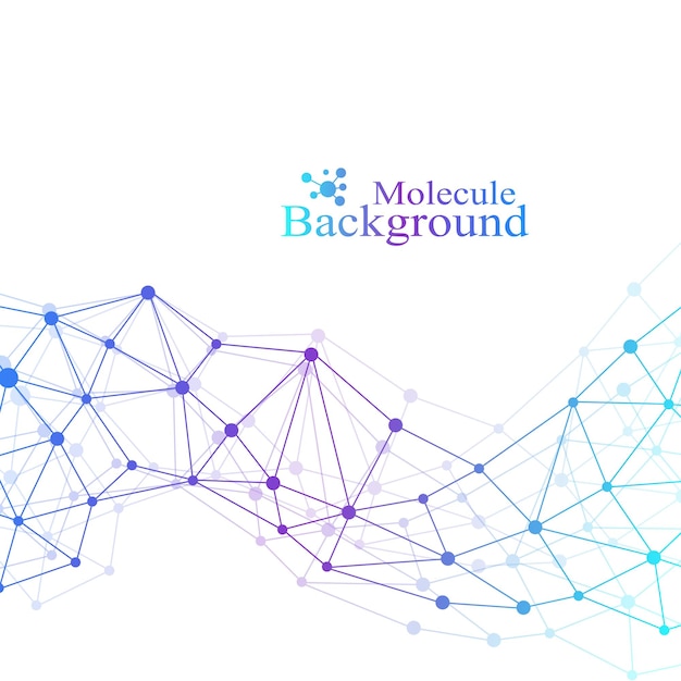 Geometrisches grafisches hintergrundmolekül und kommunikations-big-data-komplex mit zusammengesetzter perspektive