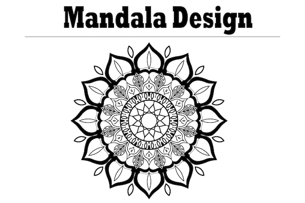 Geometrisches Luxus-Mandalamuster-Vektordesign