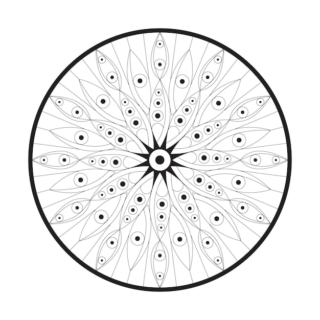 Vektor geometrisches mandala, das einen heiligen kreis zeichnet
