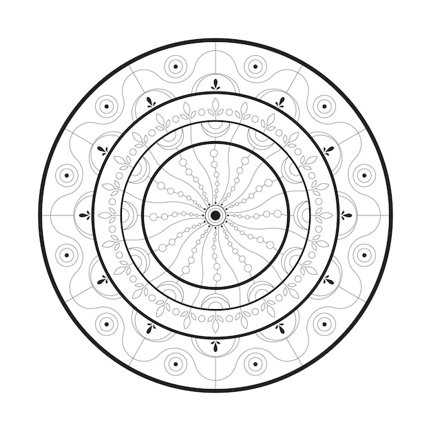 Geometrisches mandala, das einen heiligen kreis zeichnet