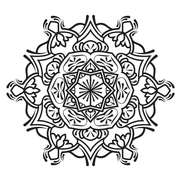 Geometrisches mandala-design im ethnischen stil