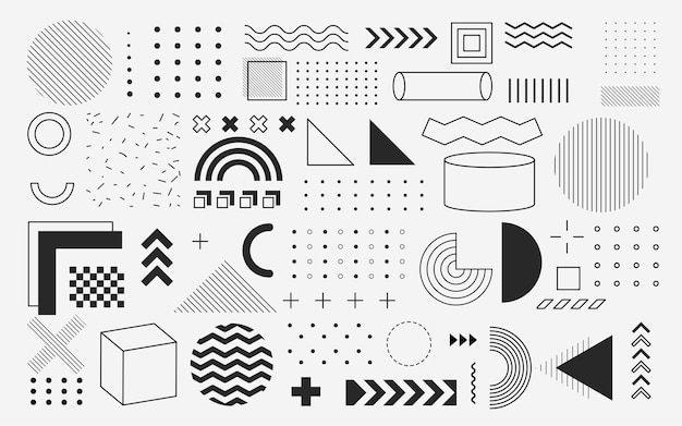 Geometrisches Memphis-Design Minimales nahtloses Cover-Vektor-Design