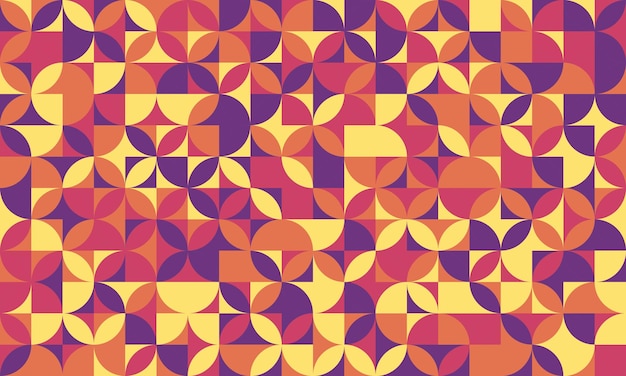 Geometrisches Mosaikmuster mit kreativen Formen und minimalem Stil Perfekt für moderne Plakate, nahtlose Hintergründe oder Textildrucke
