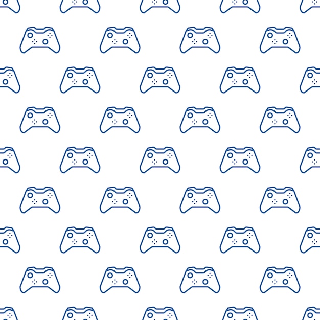 Geometrisches nahtloses Muster des Gamepad-Entwurfs