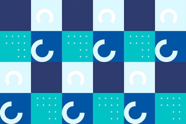 geometrisches nahtloses Muster mit blauer Farbe