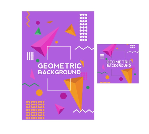 Geometrisches plakat und hintergrund