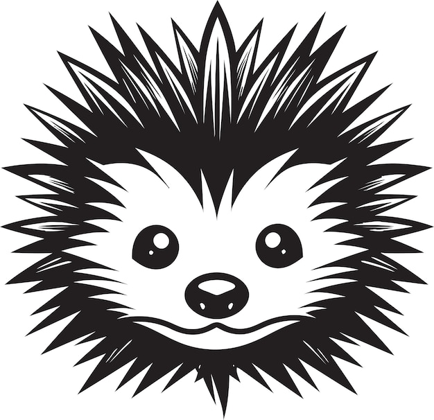 Vektor geometrisches porcupine spike-logo. porcupine quill badge of excellence