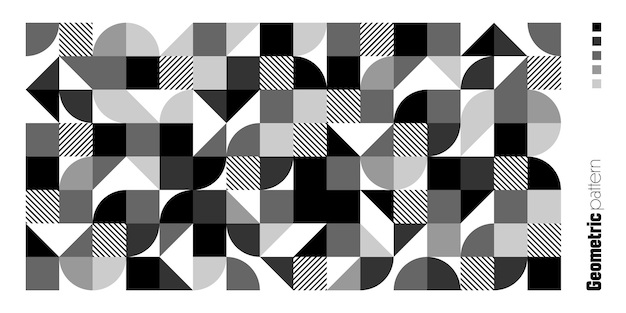 Geometrisches trendiges Muster Bauhaus-Stil moderner Hintergrund mit einfachen Elementen Retro-Textur mit