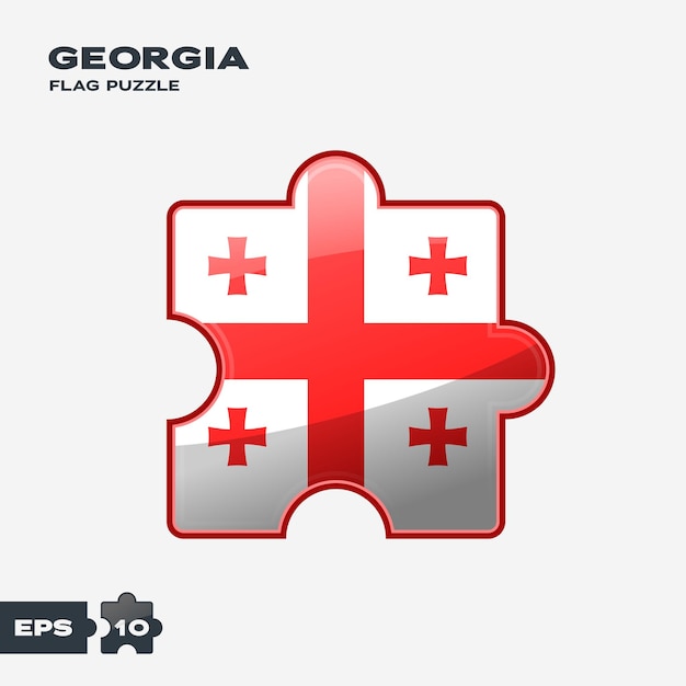 Georgia-flagge-puzzle