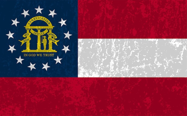 Georgia state grunge flag vektor-illustration