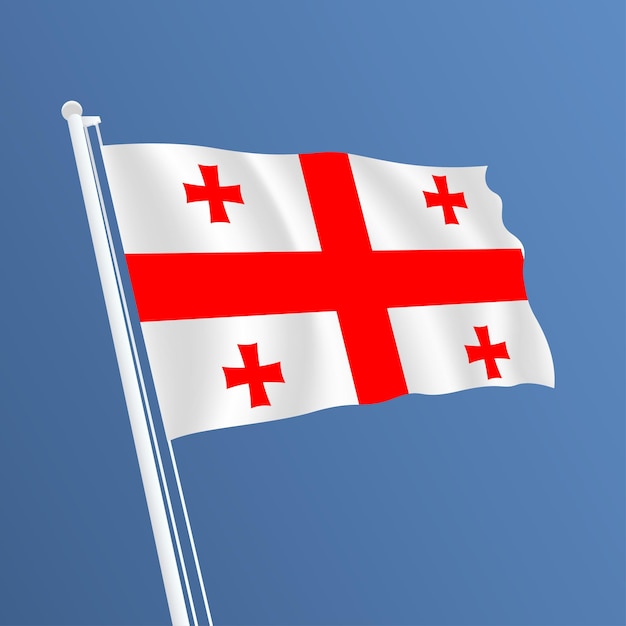 Georgia waving flag design und georgia flag design