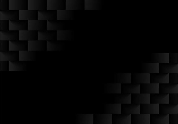 Geprägter geometrischer quadratischer schwarzer hintergrund.