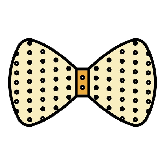 Gepunktetes Fliege-Symbol. Umriss des gepunkteten Fliege-Vektorsymbols in flacher, isolierter Farbe auf Weiß