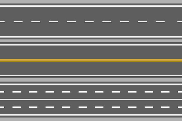 Vektor gerade straßen isolierter vektor