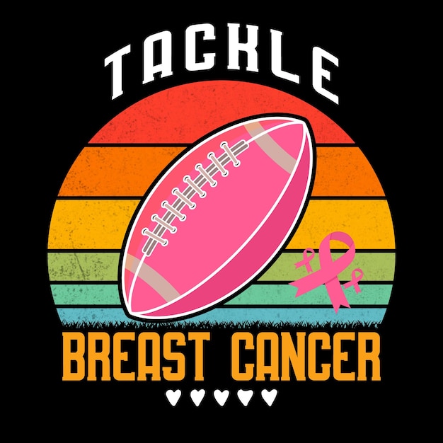 Gerät-brustkrebs-fußball-rosa-shirt-entwurf