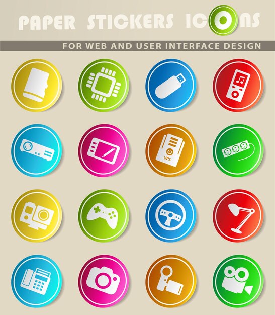 Geräte einfach symbole für web und benutzeroberfläche