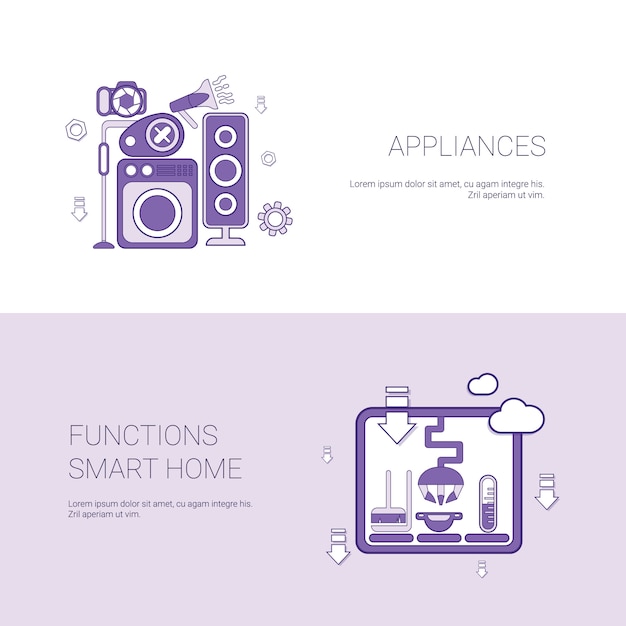 Geräte und funktionen smart home template banner