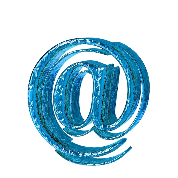 Geriffelte blaue Symbole Symbol für rechte Seitenansicht