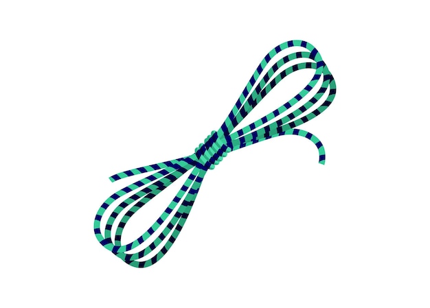 Gerolltes Seil Einfache flache Illustration
