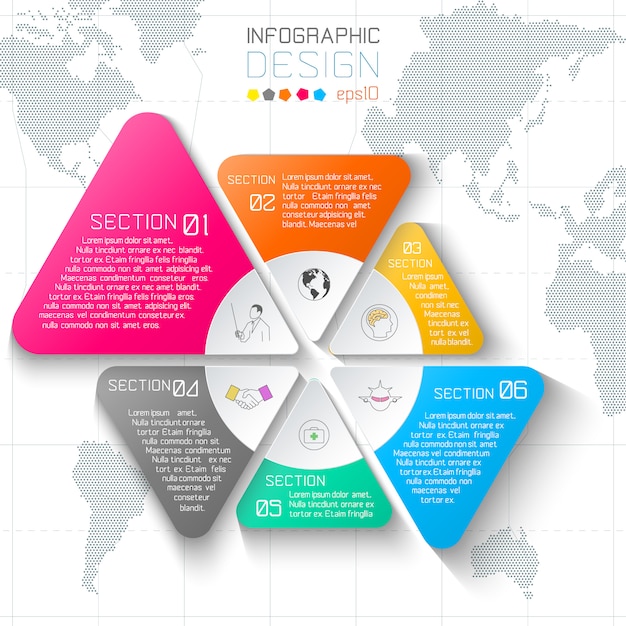Geschäft beschriftet infographic auf Weltkartenhintergrund.