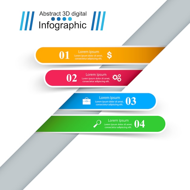 Geschäft infografiken origami-stil