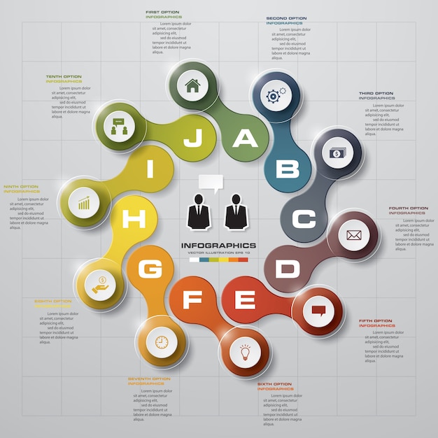 Geschäft infographics design mit 10 schritten