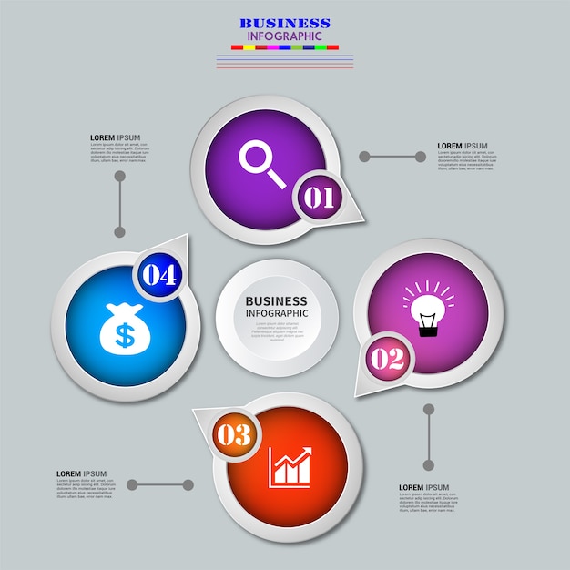 Geschäft infographics Elementvektordesign.