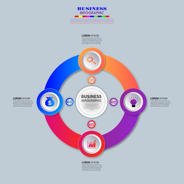 Vektor geschäft infographics elementvektordesign.