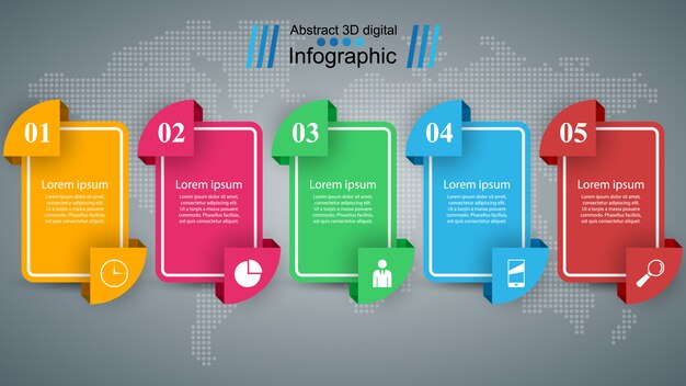 Geschäft infographics-origami-artillustration