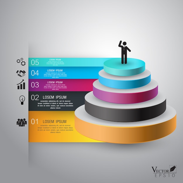 Geschäft infographics pyramide