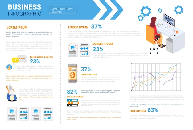 Geschäft infographics set